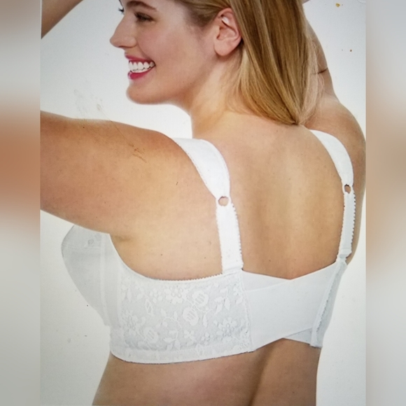 NWOT PLAYTEX WOMENS 18 HOUR WIRE FREE BRA FLEX BACK BRA FRONT CLOSE - Picture 2 of 6